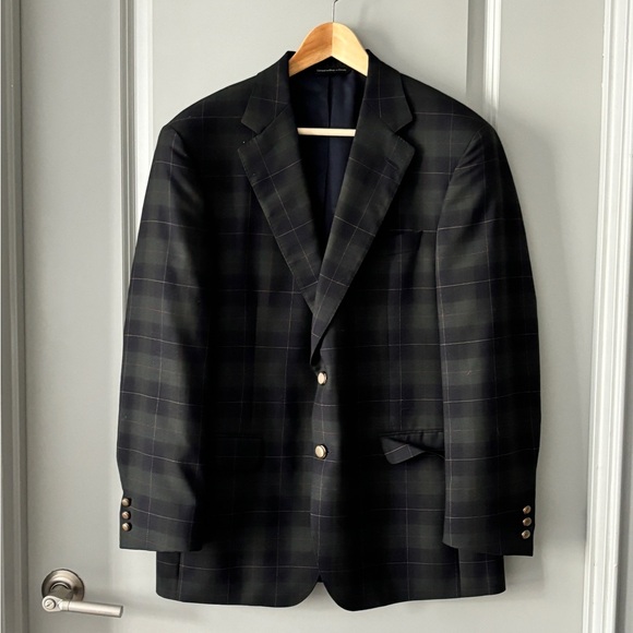 Other - Vintage Green Plaid Blazer